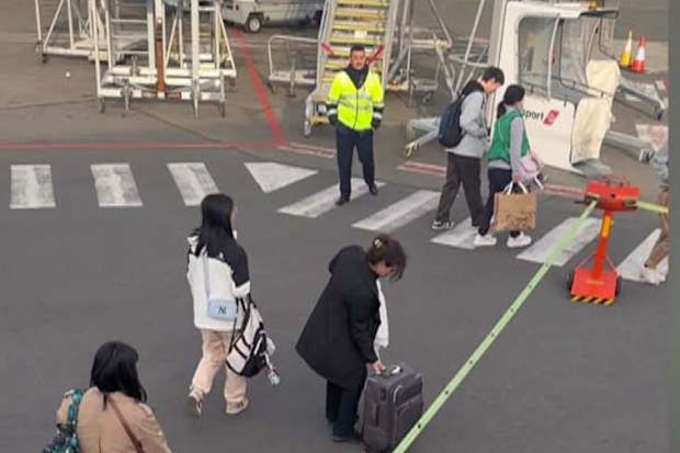 The flight was cancelled and passengers booked on other services to the Gold Coast departing later today.