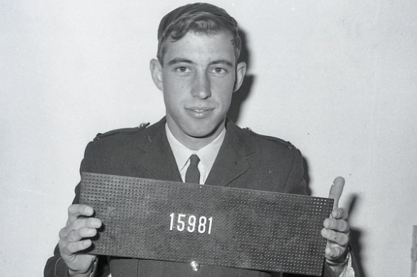 Police hero Lindsay Forsythe when he joined the force in 1968.