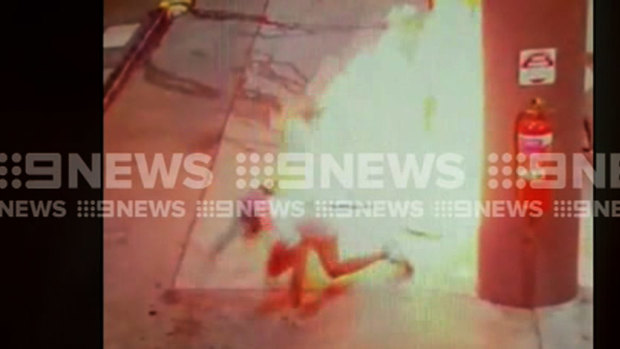 A man has been charged after allegedly setting petrol alight at an inner-city petrol station.