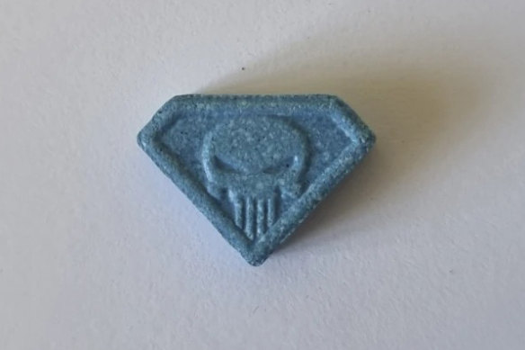 An MDMA pill which was linked to a 2022 death at a music festival in Melbourne.