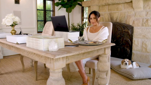 Meghan, the Duchess of Sussex, in her office at home in Montecito.