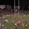 The crowd takes to the field at the end of Tonga’s win over Samoa.