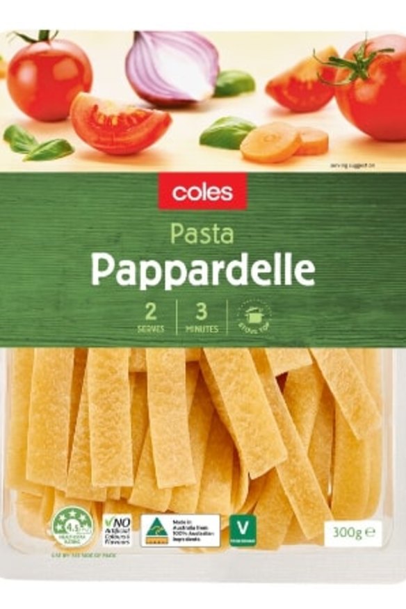 Coles fresh pappardelle.