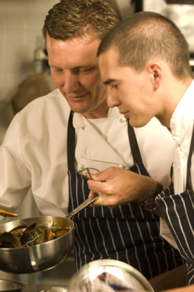 Chef Russell Blaikie with Must Margaret River's head chef Chris Cheong.