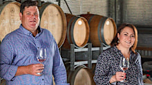 Hunter Wine Lab owners Nath Heuston and Leonie Di Lorenzo’s winery is facing a major sales downturn.