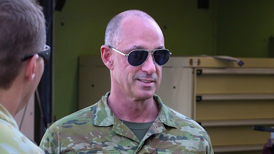 Senator David Van during a visit to Australia’s main operating base in the Middle East region in 2020.
