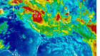 Tropical Cyclone Seth off the coast of Mackay in December last year. 