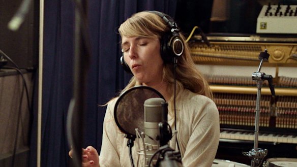 Molly Lewis in the studio.