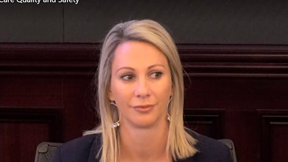 Michelle McCulla told the commission she was shocked to find her father had been restrained by a lap belt on 30 different occasions. 