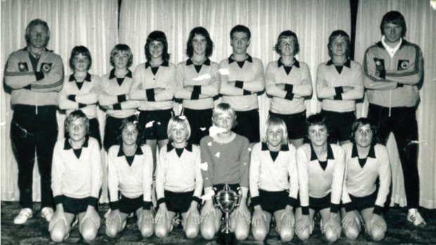 The WA State U13 team in 1974. Most of the boys would be chosen to be ball boys in the Manchester United clash against the WA state team the following year.