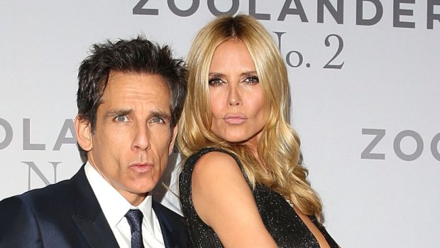 Ben Stiller and Heidi Klum mock the Insta-pout.