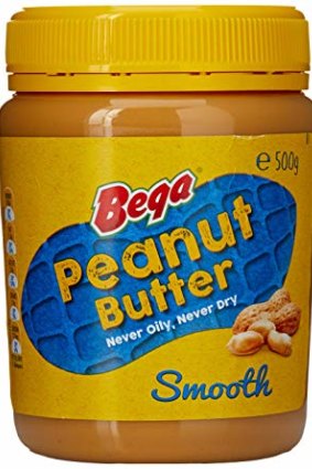 Bega's brand proudly sits on the old Kraft peanut butter tubs, but Fonterra isn't happy. 