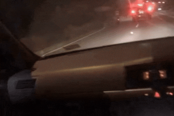 A video posted to social media showing a car hitting a cyclist.