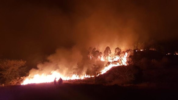 Fires have been raging for days in the Gold Coast hinterland. 