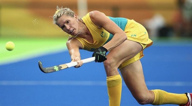 Jodie Kenny in action for the Hockeyroos.