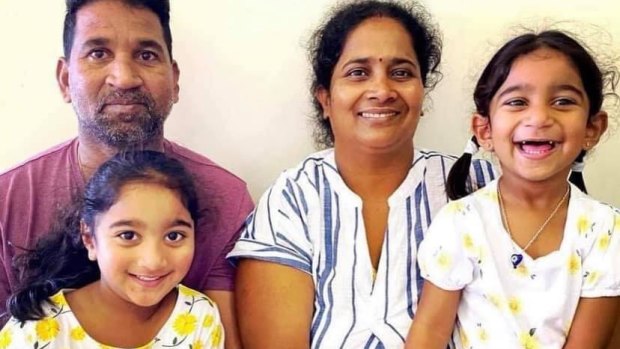 Nades and Priya Murugappan with their daughters Kopika and Tharnicaa. 
