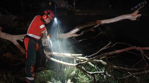 The clean-up continues after Tuesday's storm for the Hornsby unit volunteers. 