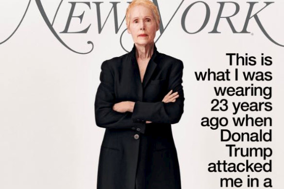 Accuser E. Jean Carroll on the cover of New York Magazine.