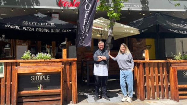 Francesca Costanza with her father Antonio at Simple Italian on Hay Street
