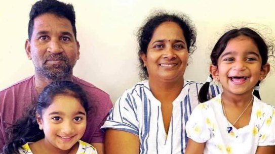 Nades and Priya Murugappan with their daughters Kopika and Tharnicaa. 
