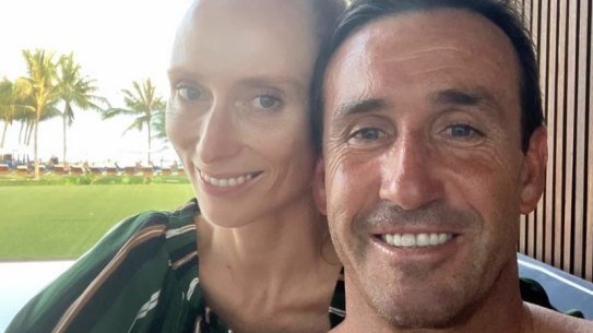 Andrew Johns and Kate Kendall.