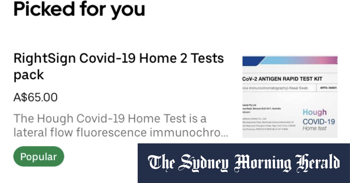 COVID-19: Uber Eats app used to profit on rapid antigen test kits