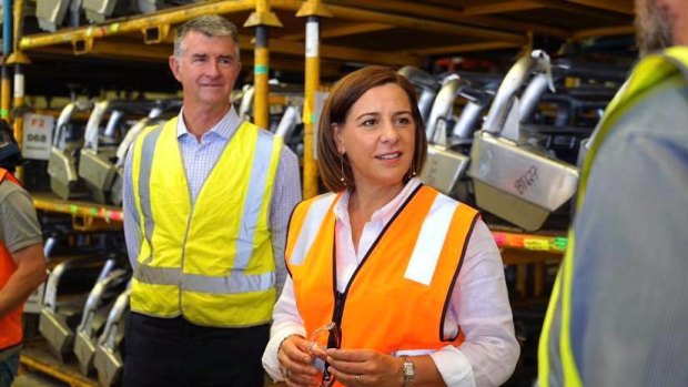 Opposition Leader Deb Frecklington and shadow treasurer Tim Mander. 