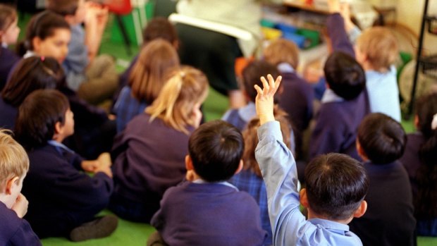 Children have become more independent as parents kiss goodbye at the school gates.