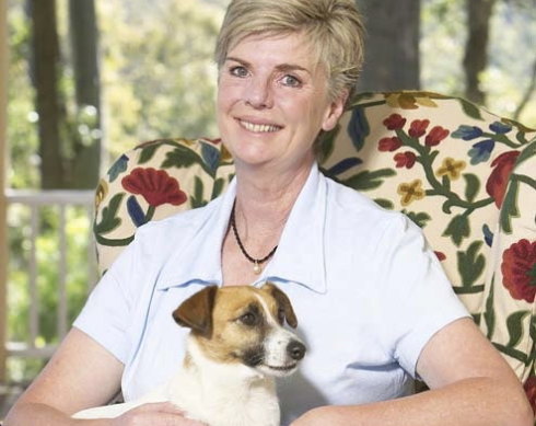 Susan Duncan before an appearance at Hornsby library to speak about her first novel, The Briny Cafe, 2011. 