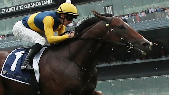 Storm Boy holds off Prost in the Skyline Stakes.