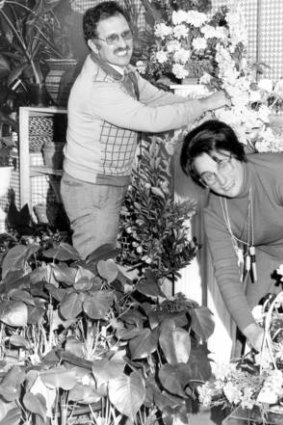 Florist Fred Pollak and wife Clare Pollak from Pearsons Florists in Bondi Junction in 1979.
