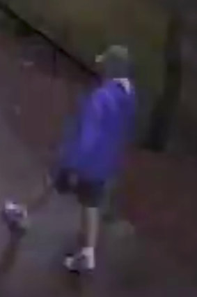 CCTV images of a man police wish to speak to over the incident. 