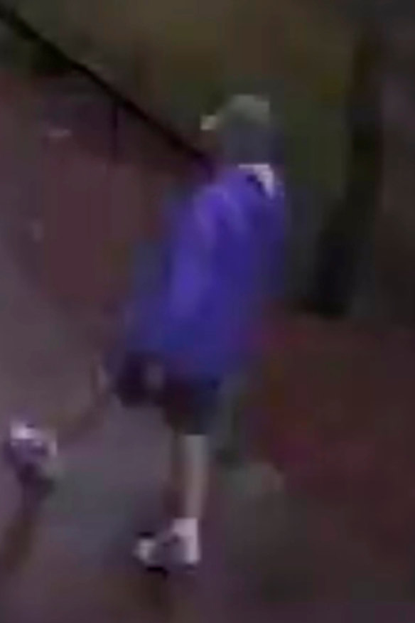 CCTV images of a man police wish to speak to over the incident. 