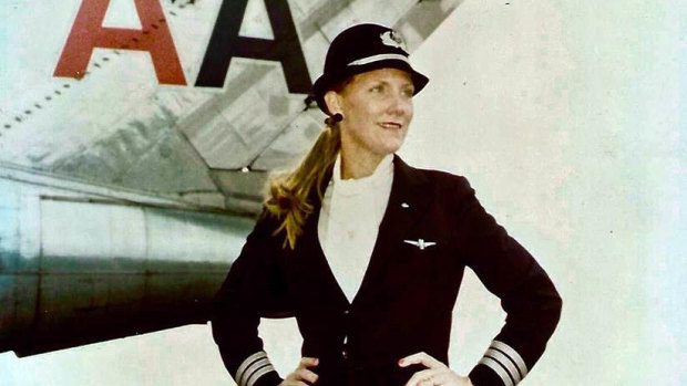 The real-life Beverley Bass, who was hired by American Airlines in 1976 as their third female pilot. 