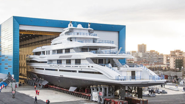 James Packer's new $200 million weekend runabout is one of three identical "gigayachts" currently under construction in Italy.