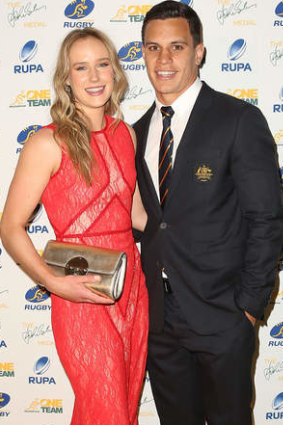 Long-distance relationship: Toomua and wife Ellyse Perry are happy supporting each other's careers.