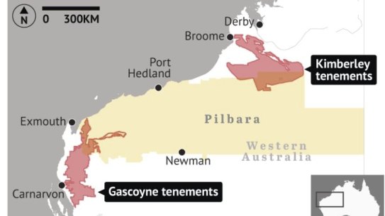 About 91,650 square kilometres of mining exploration licences have been applied for. 