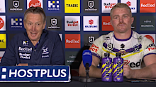 Craig Bellamy and Josh King speak to the press after Friday night’s loss.