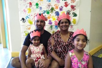 Priya and Nadesalingam and their Australian-born daughters Kopika and Tharnicaa. 