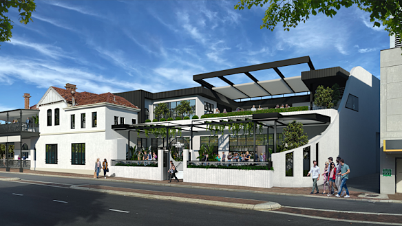 Claremont Hotel’s new facade will have “casual contemporary finishes” to compliment its original structure.