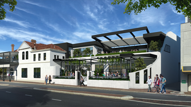 Claremont Hotel’s new facade will have “casual contemporary finishes” to compliment its original structure.