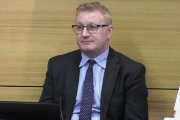 Former Star Entertainment Group interim CEO Geoff Hogg giving evidence at the NSW Independent Casino Commission.