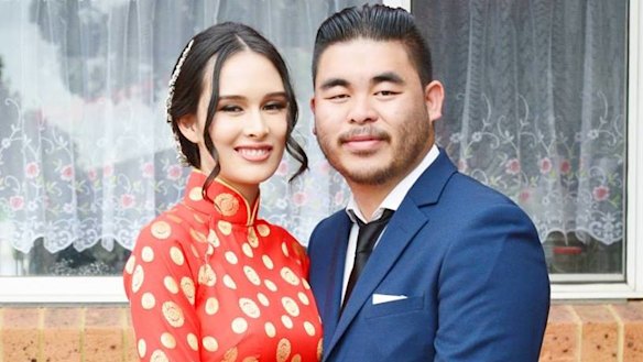 Katherine Gordon (left) was killed in the crash and her husband Bronko Hoang was injured.