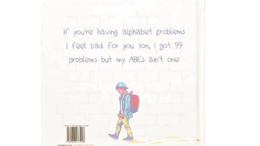 The back cover of the book, "AB to Jay Z". 