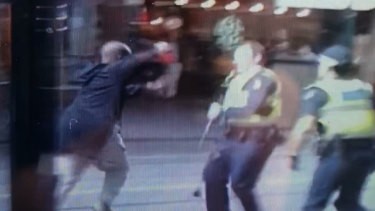 Hassan Khalif Shire Ali lunge at police with a knife before he was shot in the chest.