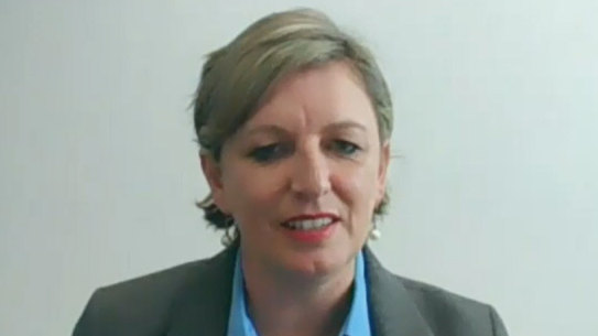 Labor MP for Cranbourne Pauline Richards appears at anti-corruption hearings on Monday.