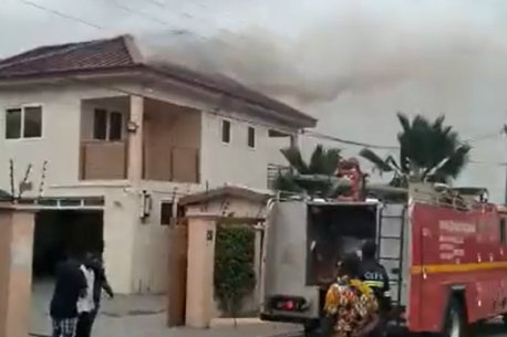 Ghanaian minister’s home catches fire while he is in Australia