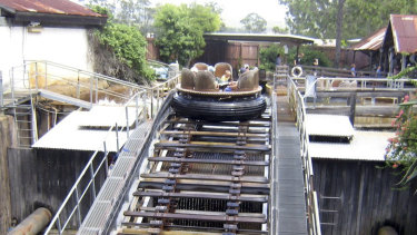 The inquest heard of an event in 2001 in which four rafts collided, causing one to flip on the Thunder River Rapids Ride.