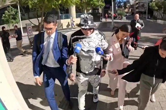 Troy Mercanti leaving court on Monday.