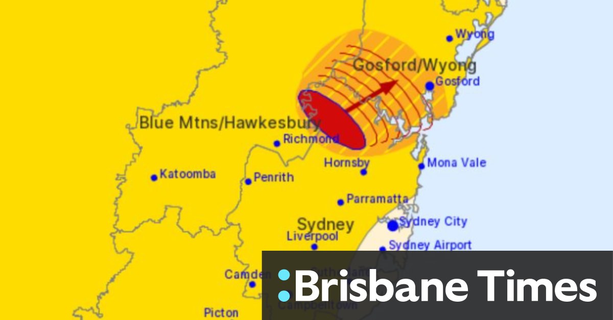 Severe Thunderstorm Warning As Massive Storm Front Races Across Sydney